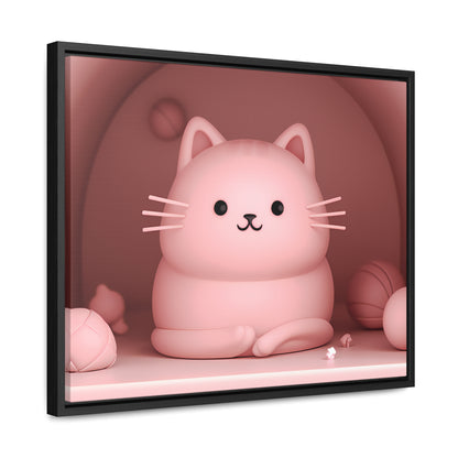 Purrfectly Pink Serenity - Gallery Canvas Wraps, Horizontal Frame