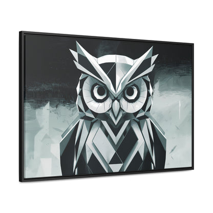 "Geometric Sentinel" - Gallery Canvas Wraps, Horizontal Frame