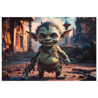 Goblin Warrior in an Enchanted Village - Jigsaw Puzzle (30, 110, 252, 500,1000-Piece)