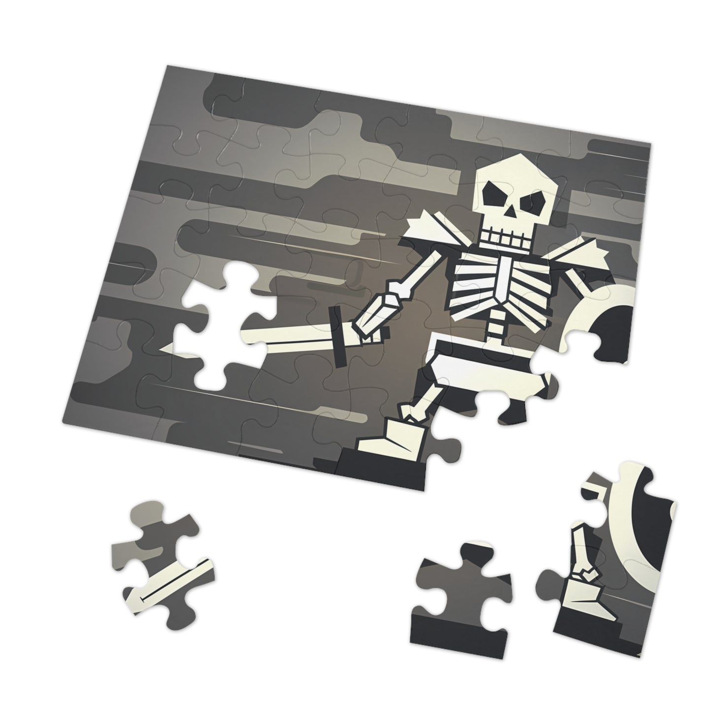 Skeleton Warrior in the Fog - Jigsaw Puzzle (30, 110, 252, 500,1000-Piece)