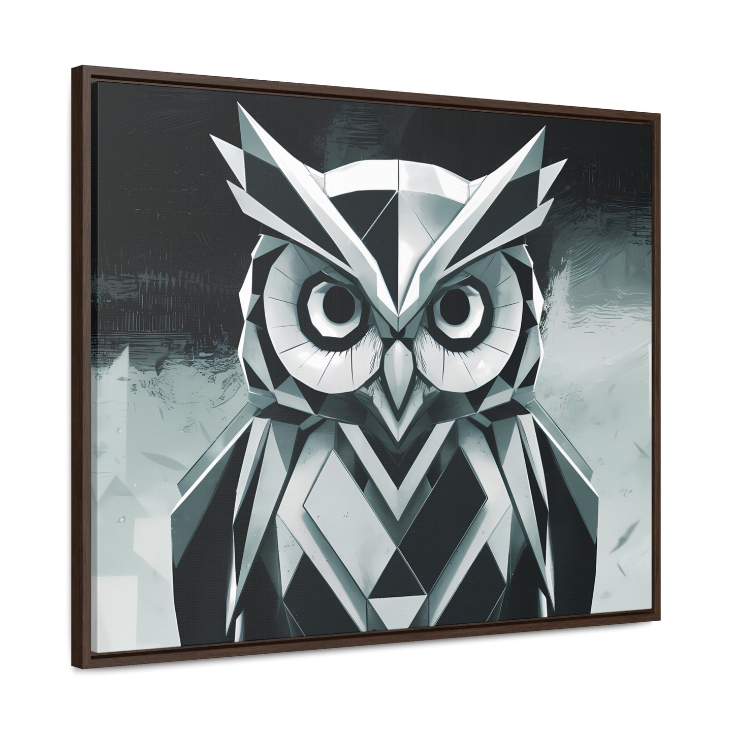 "Geometric Sentinel" - Gallery Canvas Wraps, Horizontal Frame