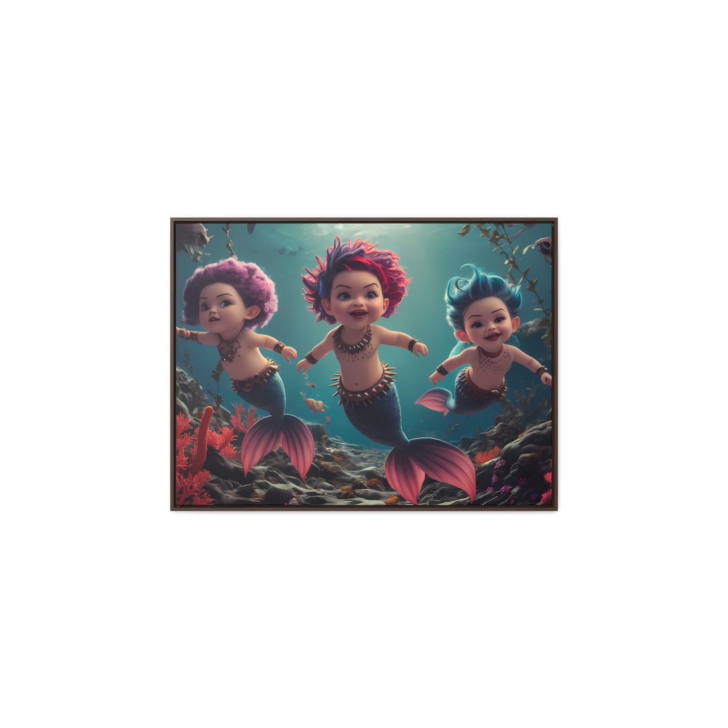 Aquatic Mischief - Gallery Canvas Wraps, Horizontal Frame