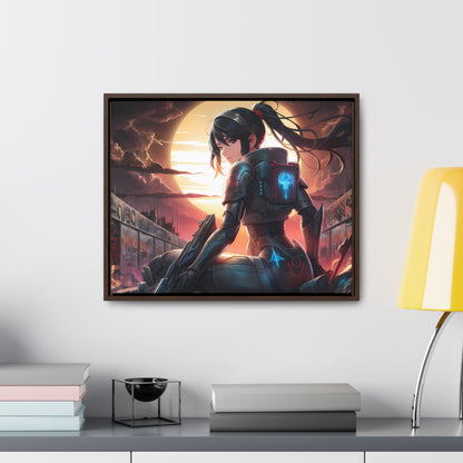 "Sunset Sentinel" - Gallery Canvas Wraps, Horizontal Frame