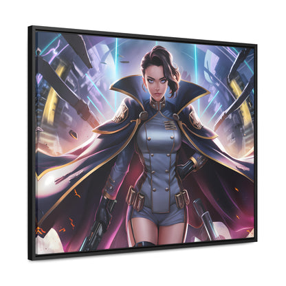 Commander of the Neon Storm - Gallery Canvas Wraps, Horizontal Frame