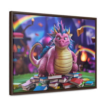 "Guardian of the Magical Library" - Gallery Canvas Wraps, Horizontal Frame