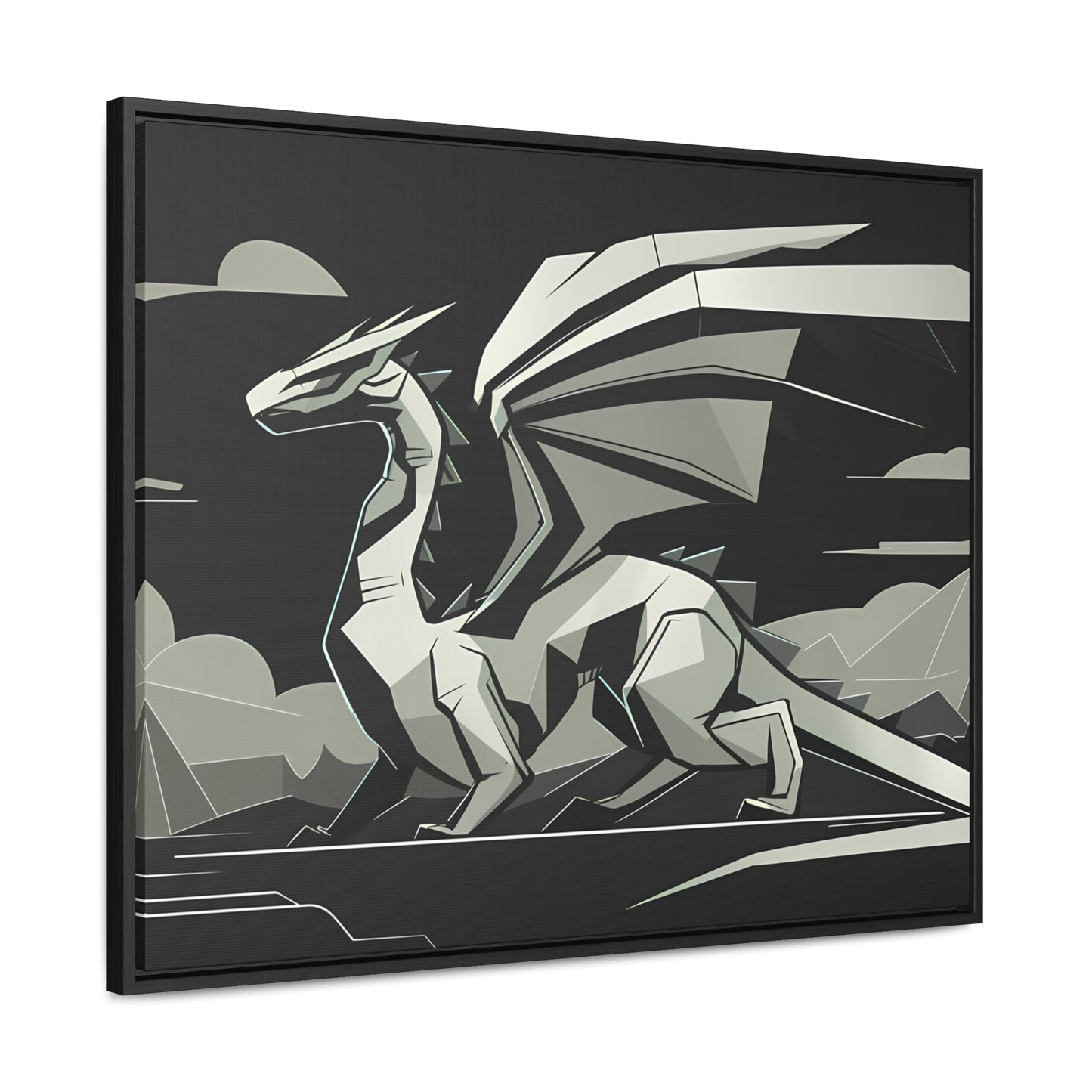 Shadow of the Silver Dragon - Gallery Canvas Wraps, Horizontal Frame