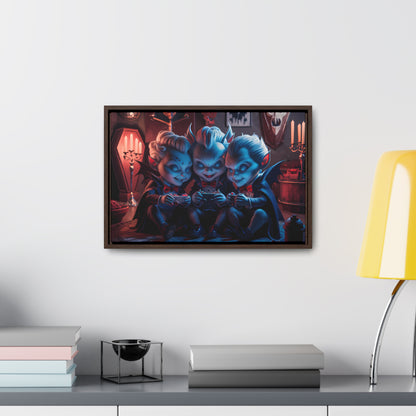 "Night of the Gaming Vampires" - Gallery Canvas Wraps, Horizontal Frame