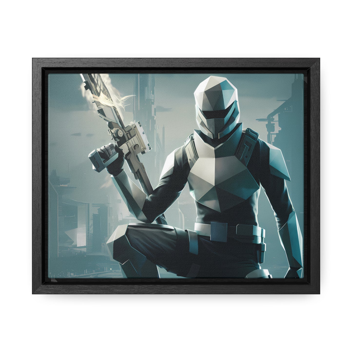 Guardian of the Futuristic Citadel - Gallery Canvas Wraps, Horizontal Frame