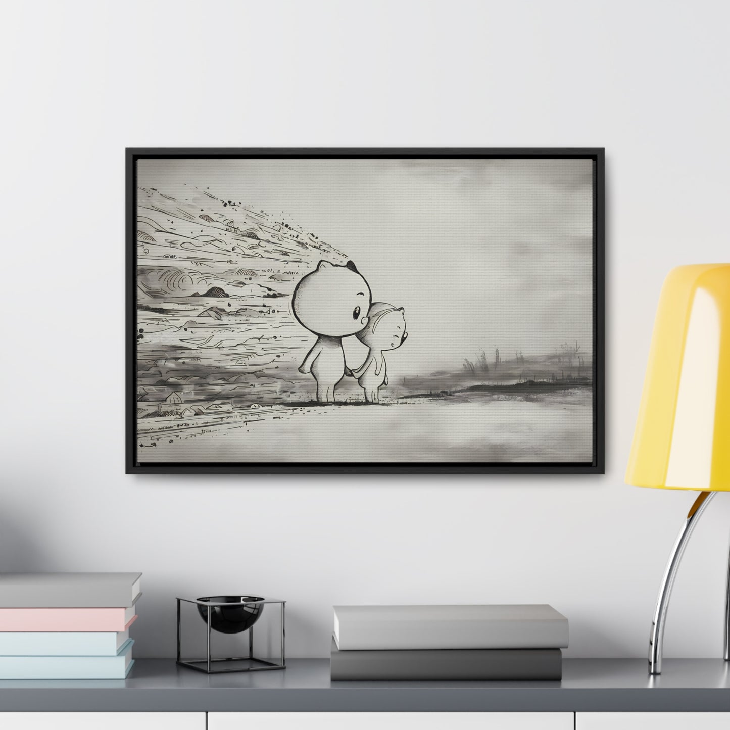 "Together Through the Storm" - Gallery Canvas Wraps, Horizontal Frame