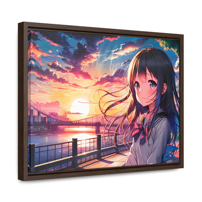 Sunset Reflections: A Silent Promise - Gallery Canvas Wraps, Horizontal Frame