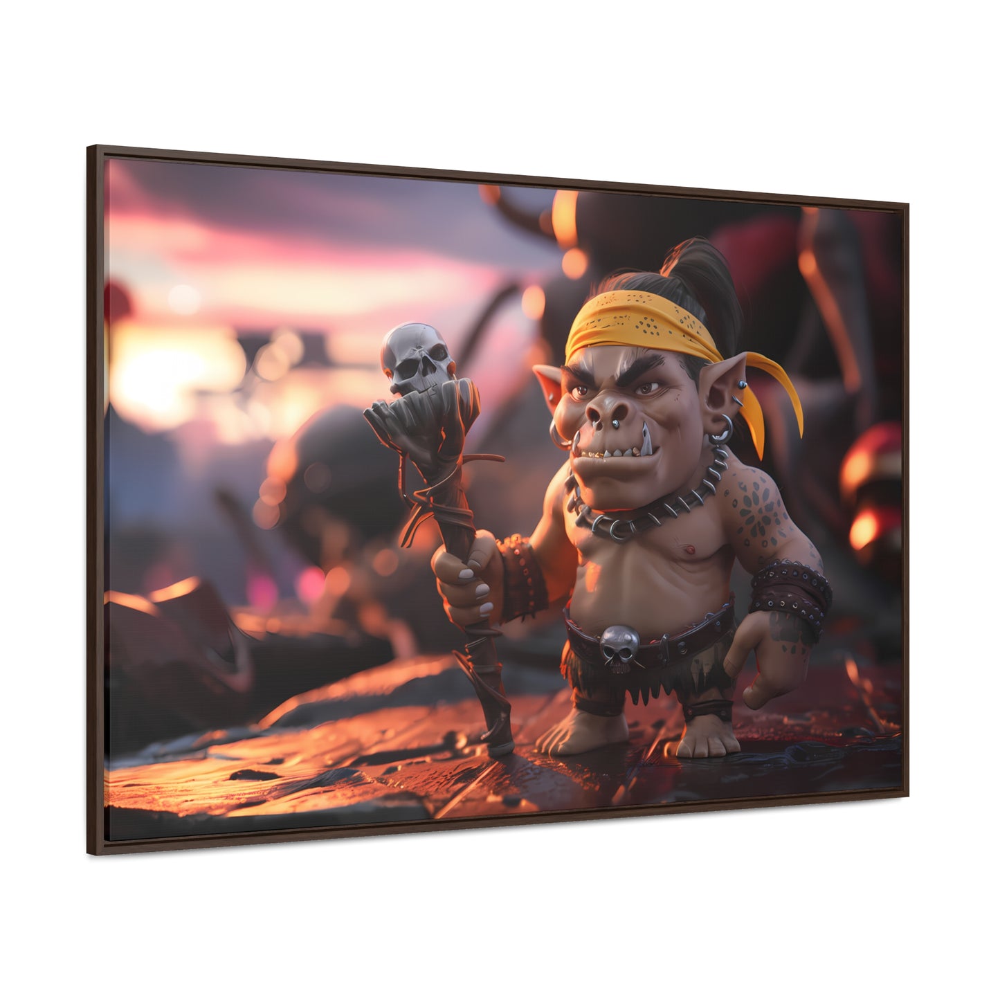 Goblin Warlord at Sunset - Gallery Canvas Wraps, Horizontal Frame