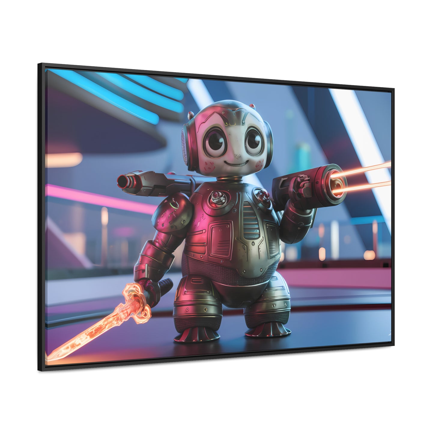 Galactic Guardian Bot - Gallery Canvas Wraps, Horizontal Frame