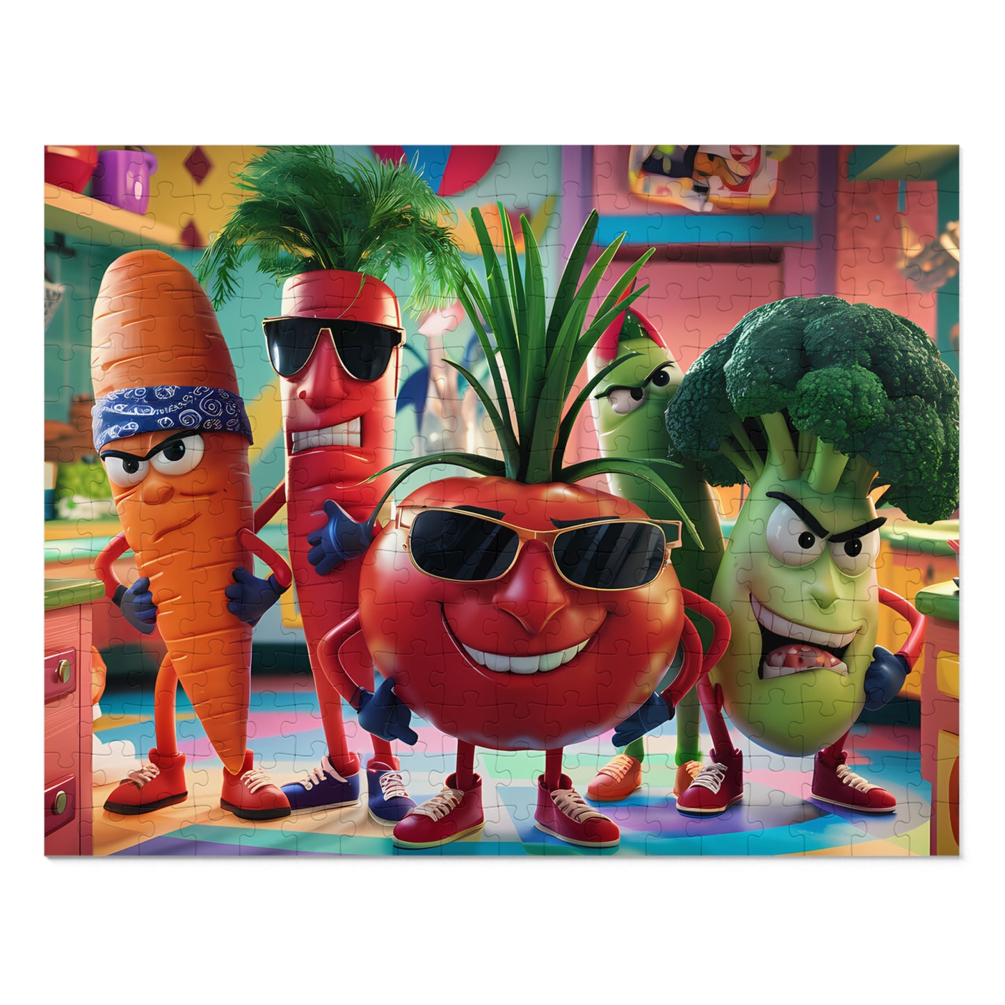 "Veggie Squad: Kitchen Warriors" - Jigsaw Puzzle (30, 110, 252, 500,1000-Piece)