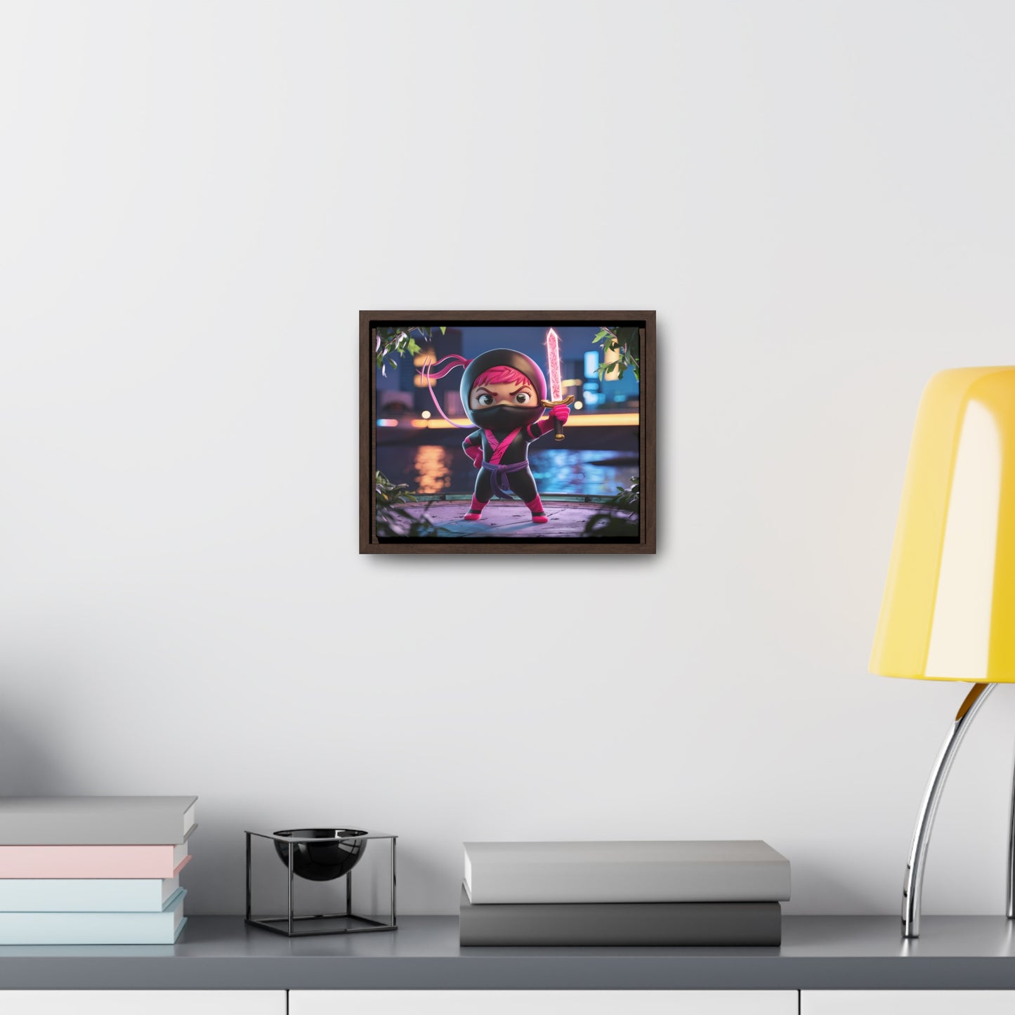 Blade of the Pink Ninja - Gallery Canvas Wraps, Horizontal Frame