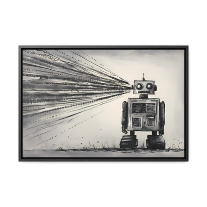 Echoes of the Machine Mind - Gallery Canvas Wraps, Horizontal Frame