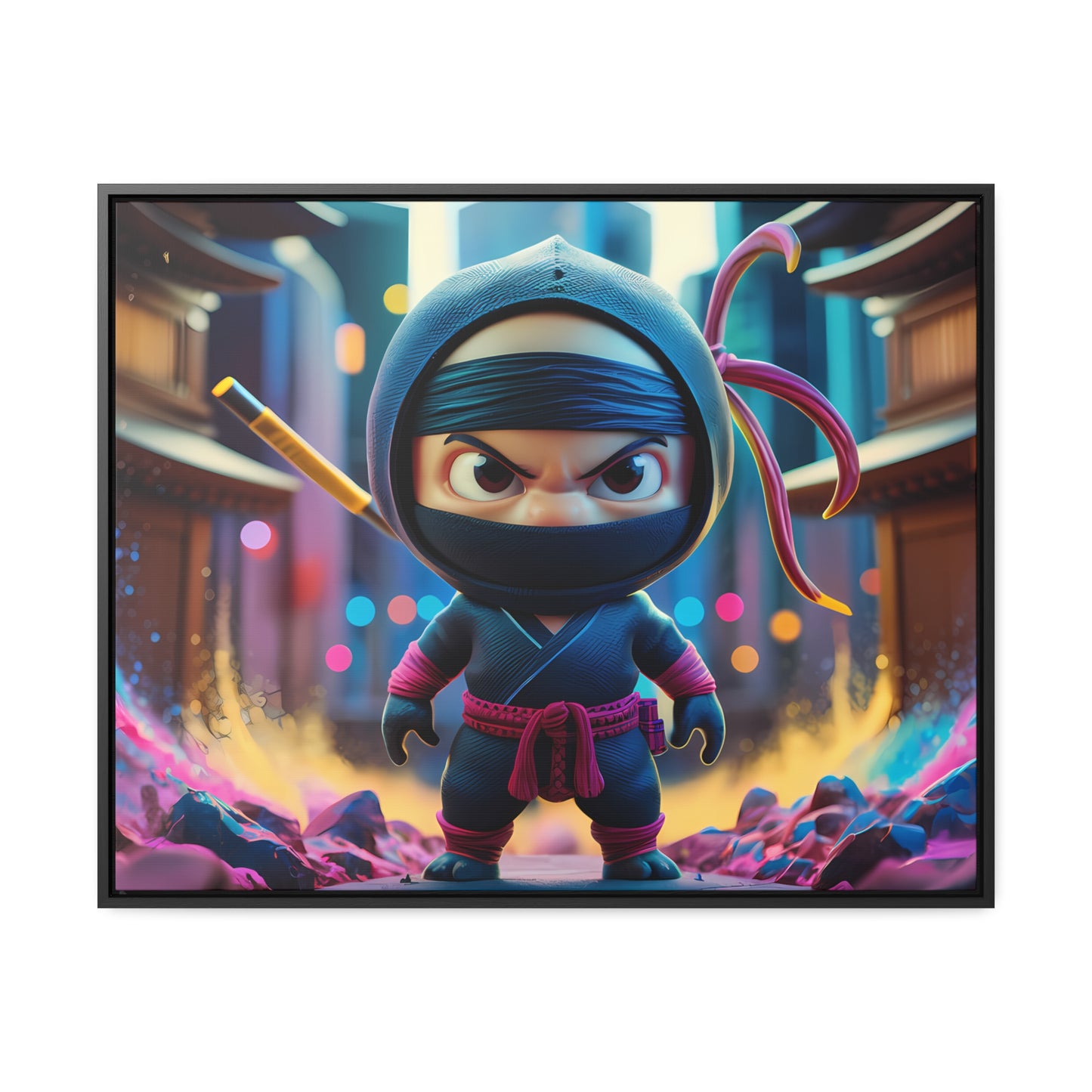 Tiny Ninja, Big Attitude - Gallery Canvas Wraps, Horizontal Frame