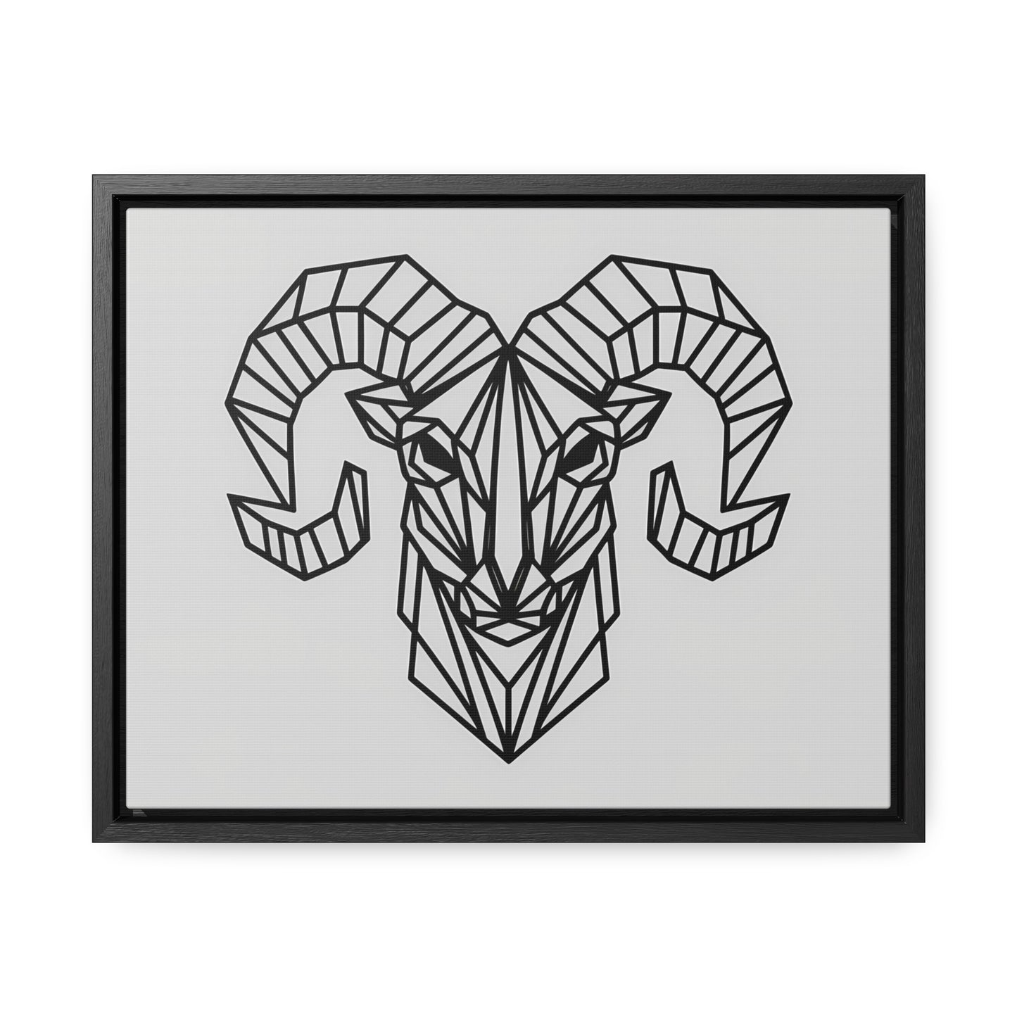 Geometric Ram's Head - Gallery Canvas Wraps, Horizontal Frame