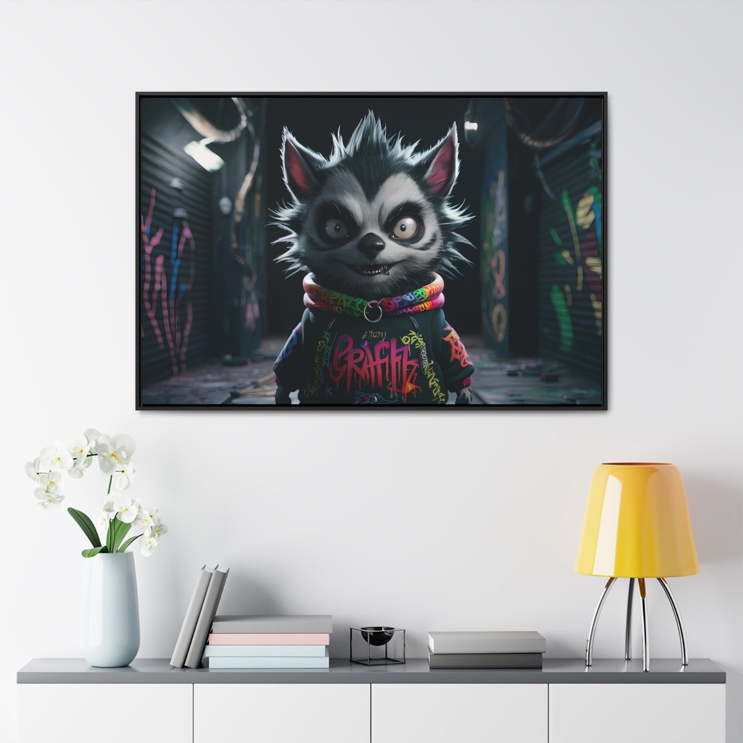 Urban Graffiti Rebel - Gallery Canvas Wraps, Horizontal Frame