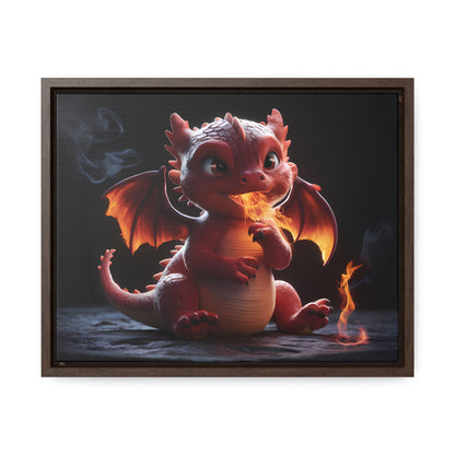 "Baby Dragon's First Flame" - Gallery Canvas Wraps, Horizontal Frame