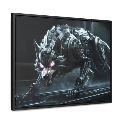 Cybernetic Alpha Wolf - Gallery Canvas Wraps, Horizontal Frame