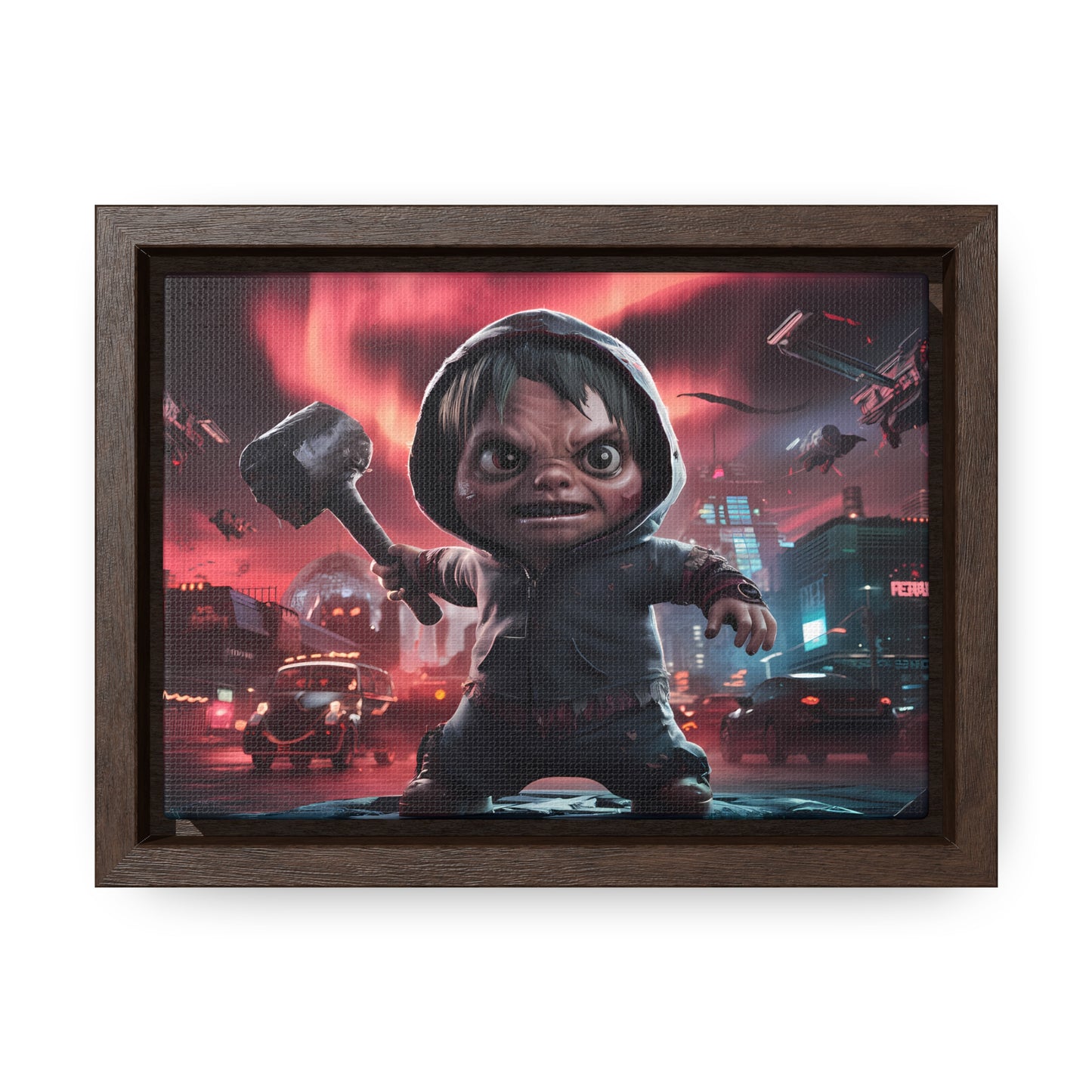 "Revenge of the Tiny Titan" - Gallery Canvas Wraps, Horizontal Frame