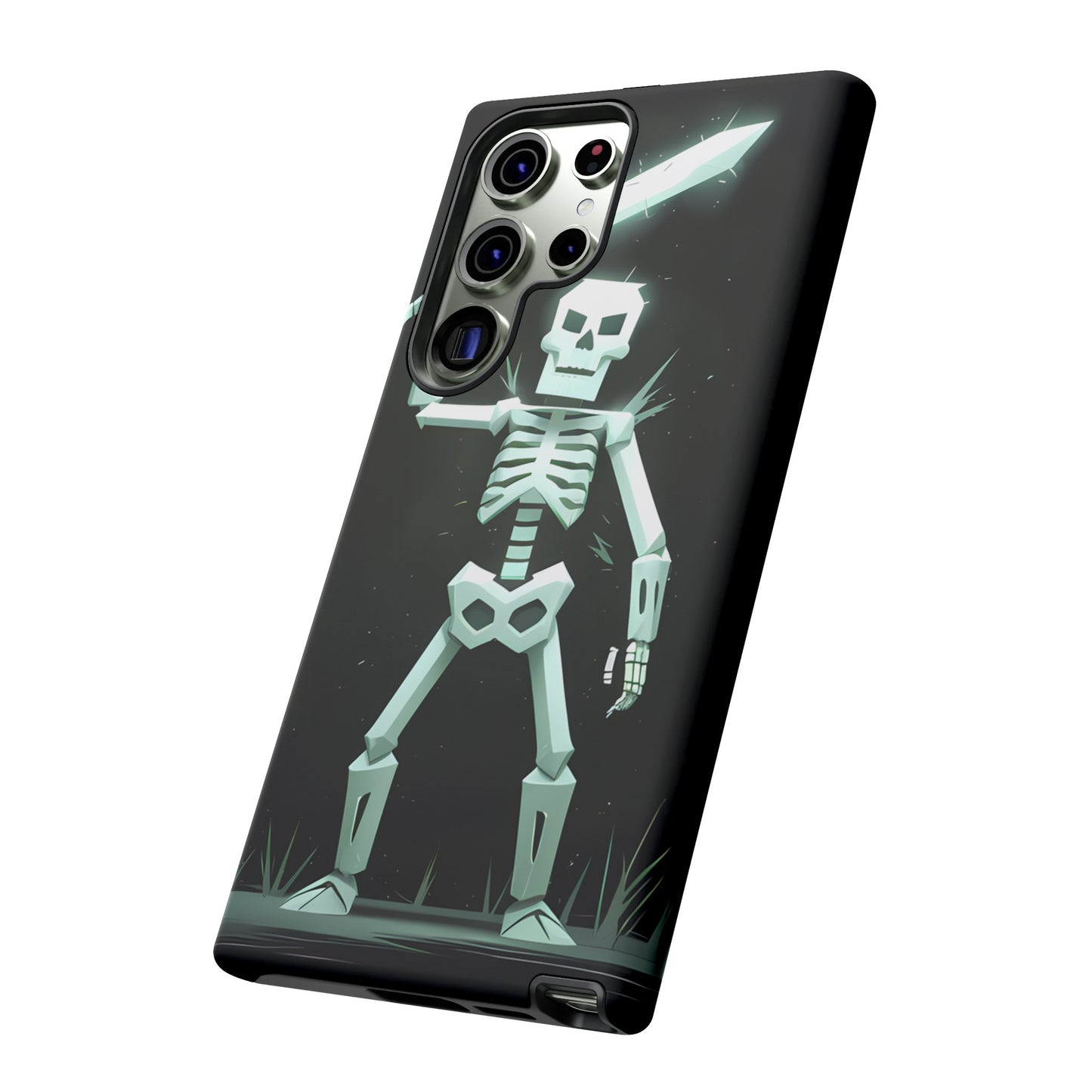 Geometric Skeleton Swordsman - Smartphone Tough Cases