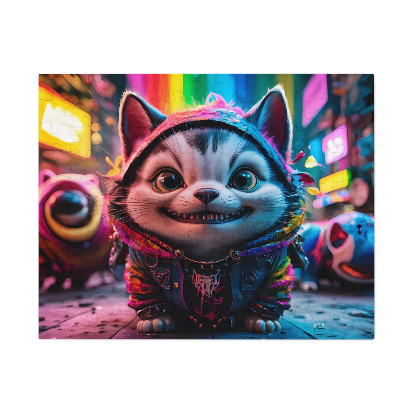 Neon Alley Cat Caper - Jigsaw Puzzle (30, 110, 252, 500,1000-Piece)