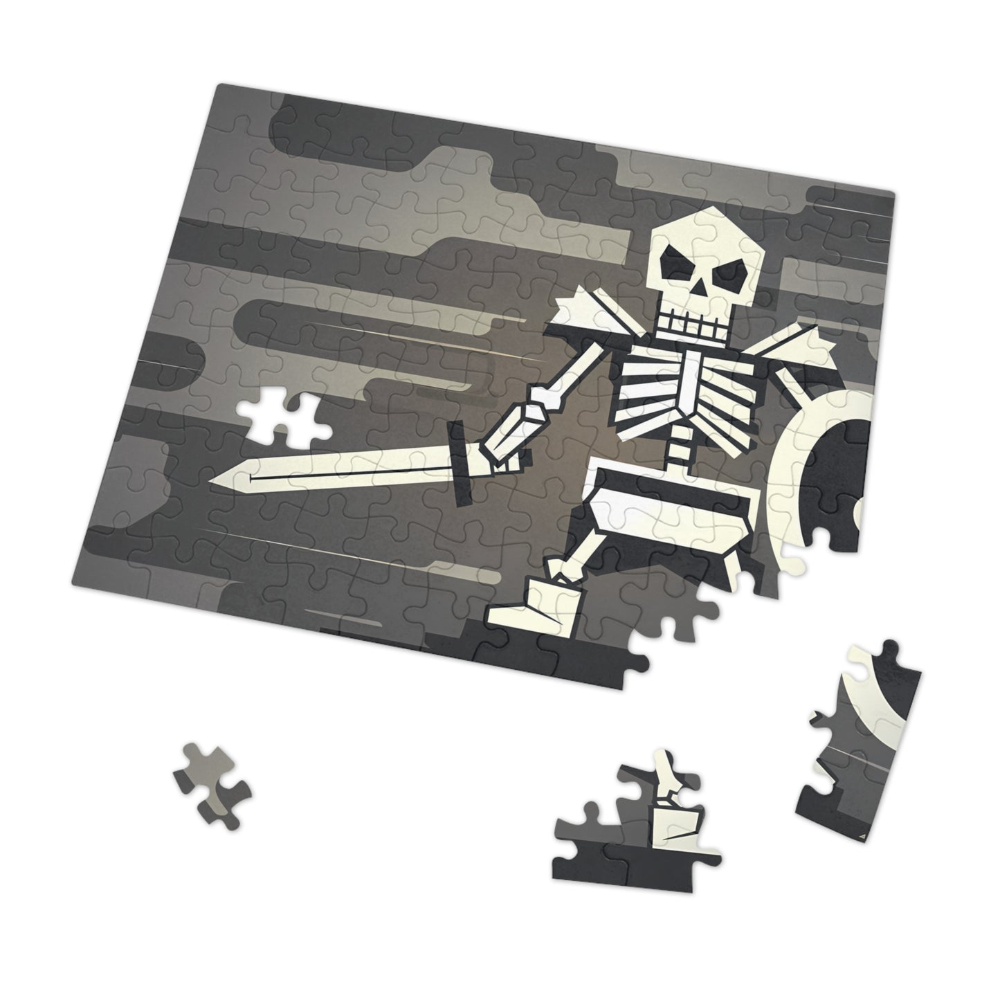 Skeleton Warrior in the Fog - Jigsaw Puzzle (30, 110, 252, 500,1000-Piece)