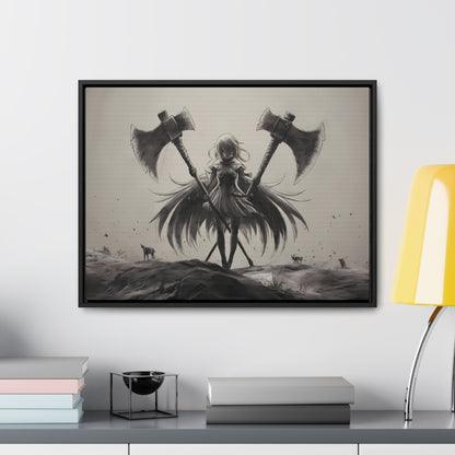 "Abyssal Valkyrie" - Gallery Canvas Wraps, Horizontal Frame