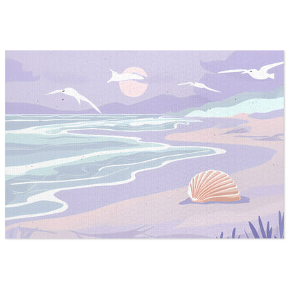 Serene Shoreline at Dusk - Jigsaw Puzzle (30, 110, 252, 500,1000-Piece)