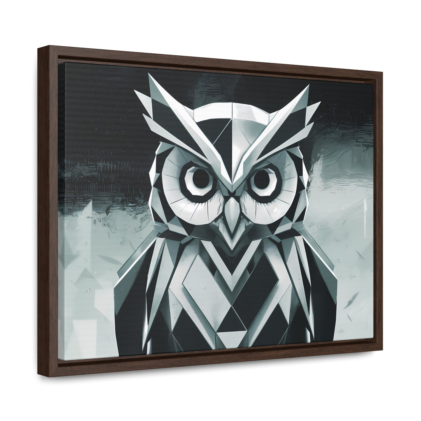 "Geometric Sentinel" - Gallery Canvas Wraps, Horizontal Frame