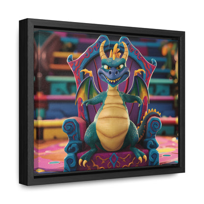 Dragon King on His Throne - Gallery Canvas Wraps, Horizontal Frame