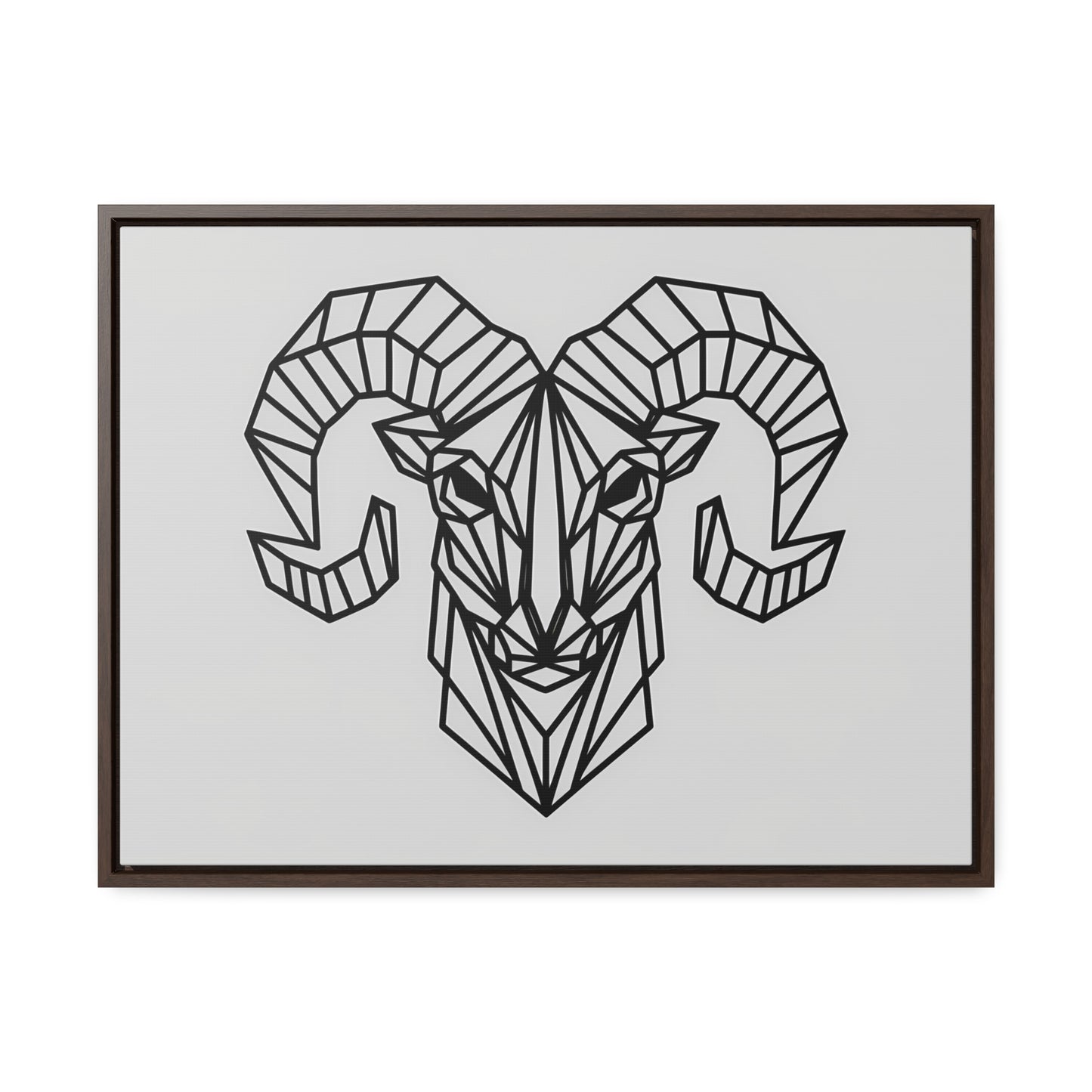 Geometric Ram's Head - Gallery Canvas Wraps, Horizontal Frame