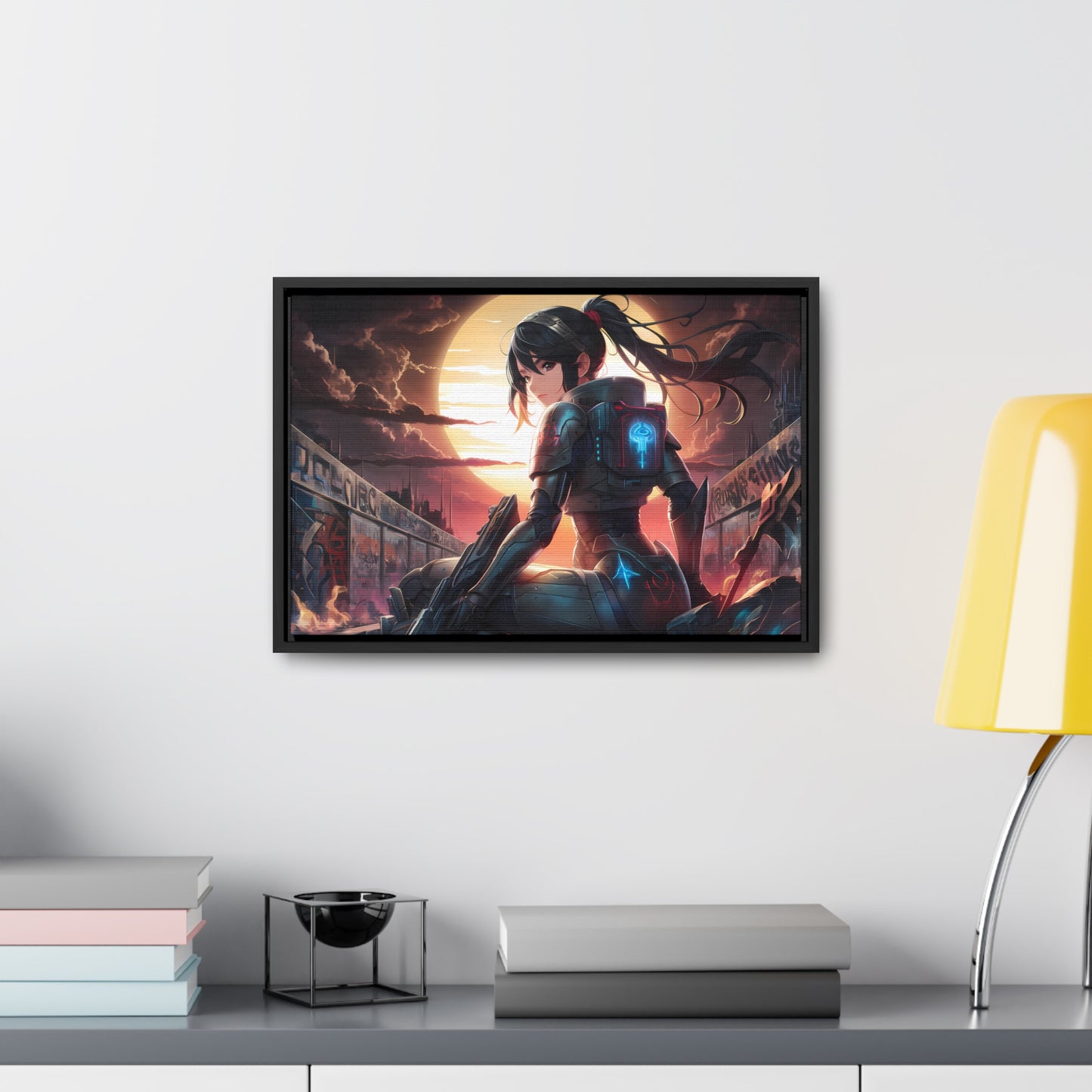 "Sunset Sentinel" - Gallery Canvas Wraps, Horizontal Frame