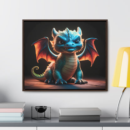 Fierce Baby Dragon Guardian - Gallery Canvas Wraps, Horizontal Frame