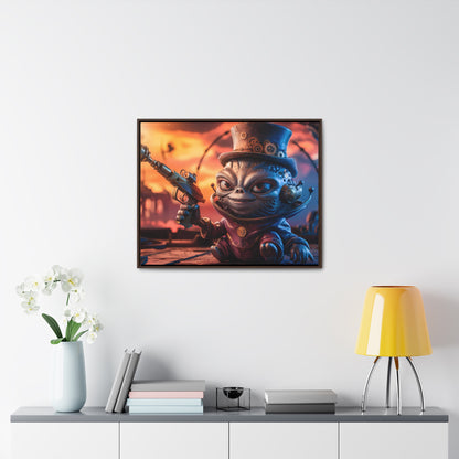 "Clockwork Gunslinger at Dusk" - Gallery Canvas Wraps, Horizontal Frame