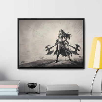 Warrior of the Twilight Plains - Gallery Canvas Wraps, Horizontal Frame