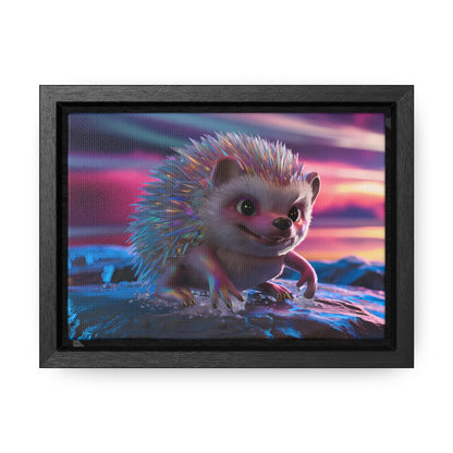 Prismatic Hedgehog at Dusk - Gallery Canvas Wraps, Horizontal Frame