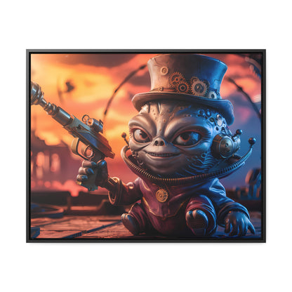 "Clockwork Gunslinger at Dusk" - Gallery Canvas Wraps, Horizontal Frame