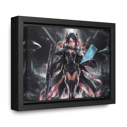 The Sentinel of Neon Skies - Gallery Canvas Wraps, Horizontal Frame