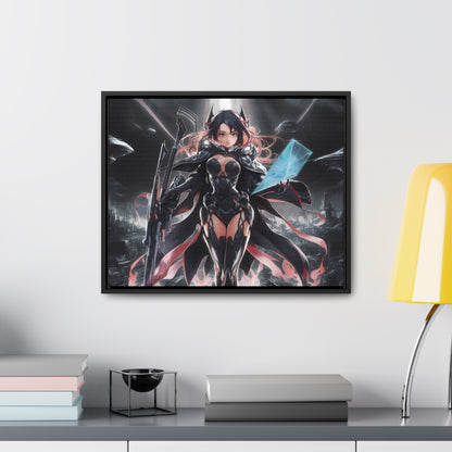 The Sentinel of Neon Skies - Gallery Canvas Wraps, Horizontal Frame