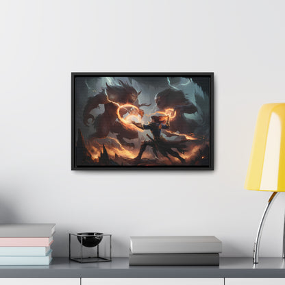 Duel of Thunder and Flame - Gallery Canvas Wraps, Horizontal Frame