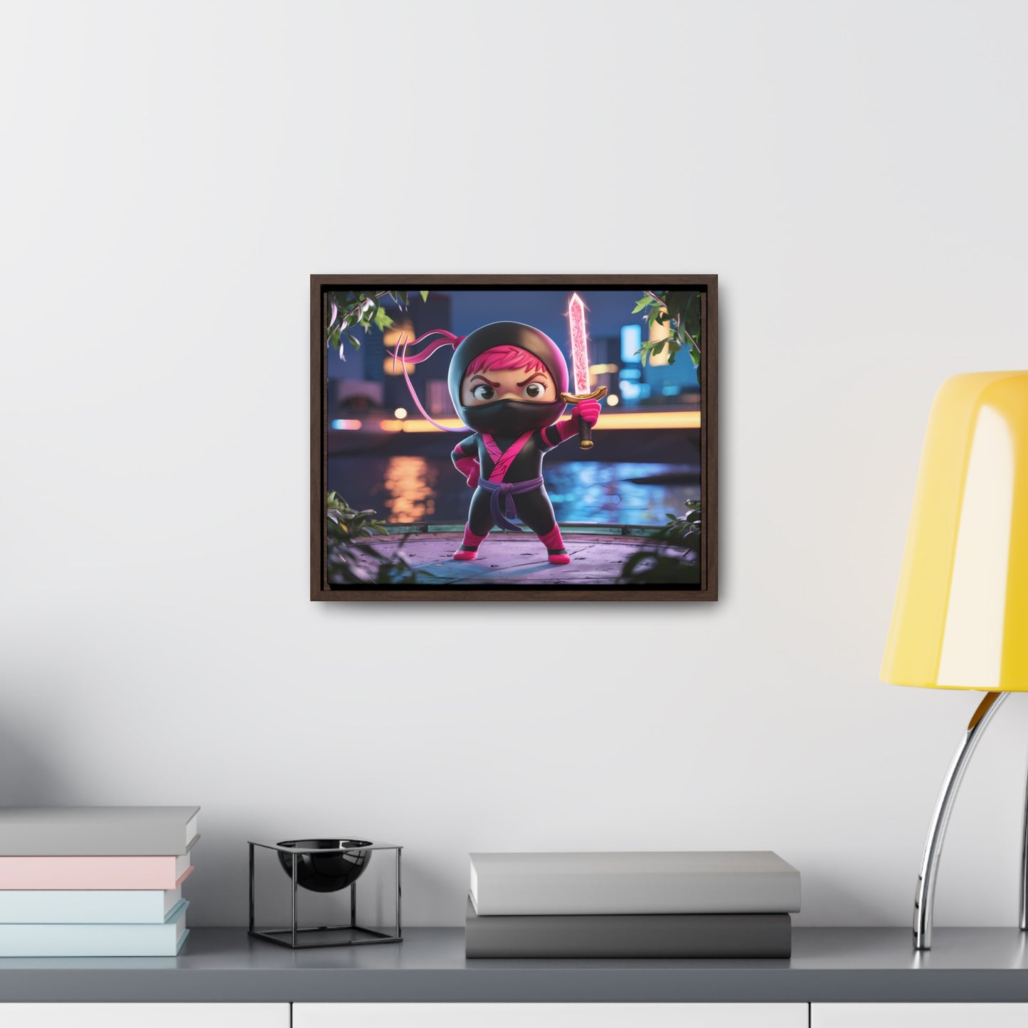 Blade of the Pink Ninja - Gallery Canvas Wraps, Horizontal Frame