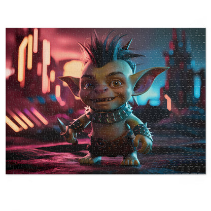 Goblin Punk in Neon Wasteland - Jigsaw Puzzle (30, 110, 252, 500,1000-Piece)