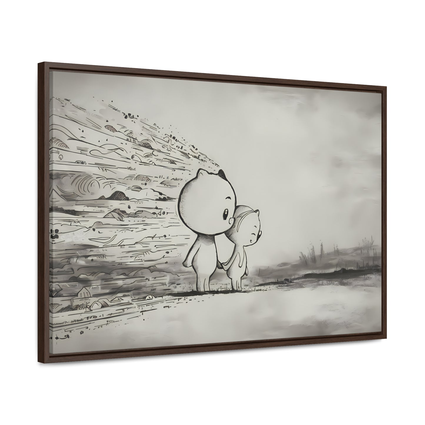 "Together Through the Storm" - Gallery Canvas Wraps, Horizontal Frame