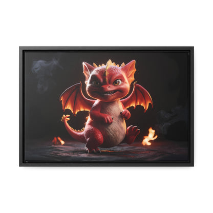 "Fiery Little Guardian" - Gallery Canvas Wraps, Horizontal Frame