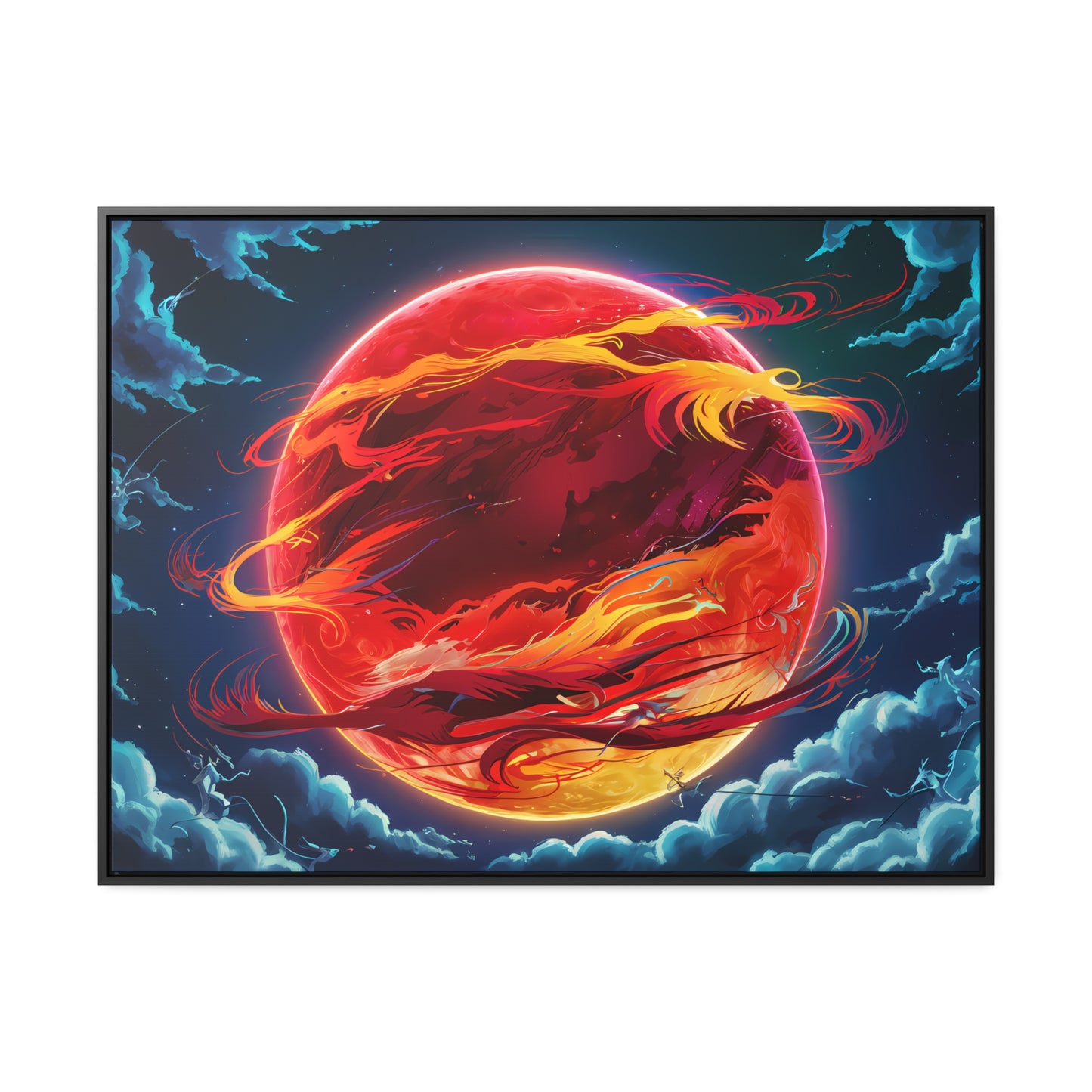 Eclipse of the Eternal Phoenix - Gallery Canvas Wraps, Horizontal Frame