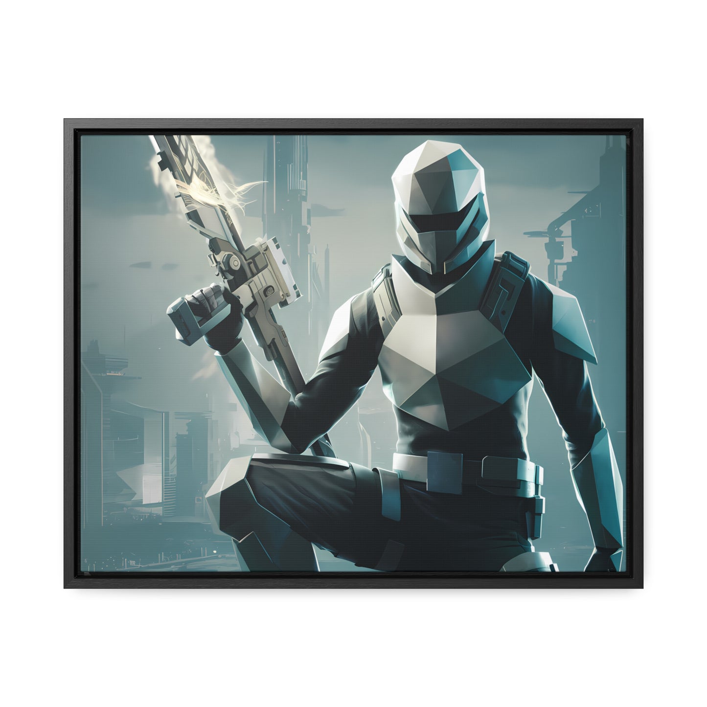 Guardian of the Futuristic Citadel - Gallery Canvas Wraps, Horizontal Frame