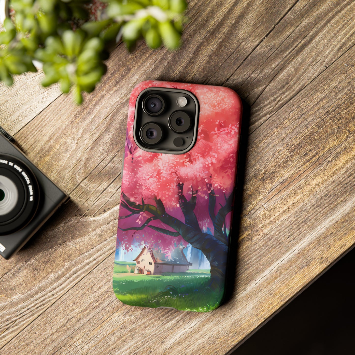 Idyllic Cherry Blossom and a Hut - Smartphone Tough Cases