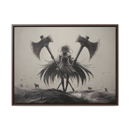 "Abyssal Valkyrie" - Gallery Canvas Wraps, Horizontal Frame